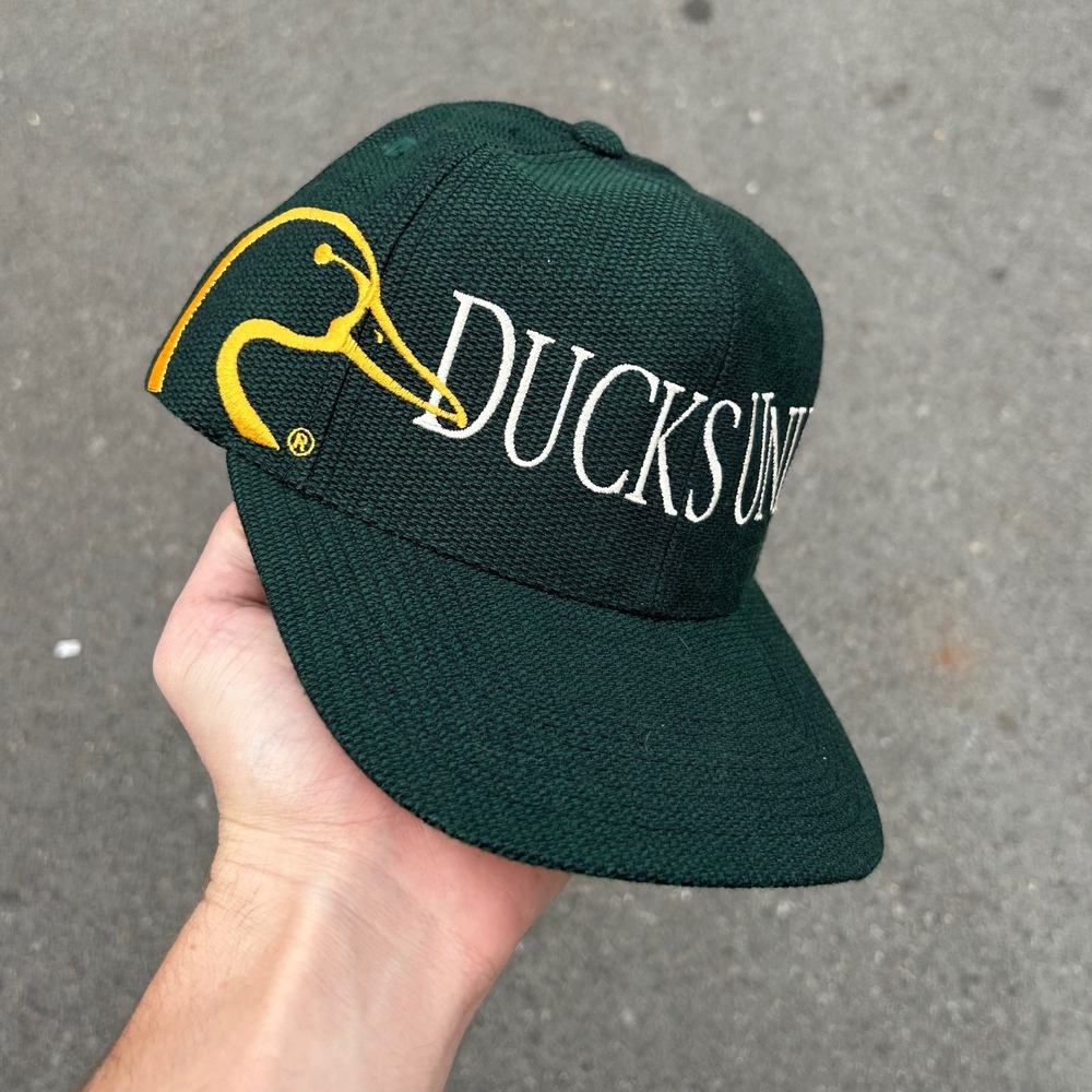 Ducks Unlimited Hat Cap Mens Strap Back Green Hunting Fishing Gorpcore